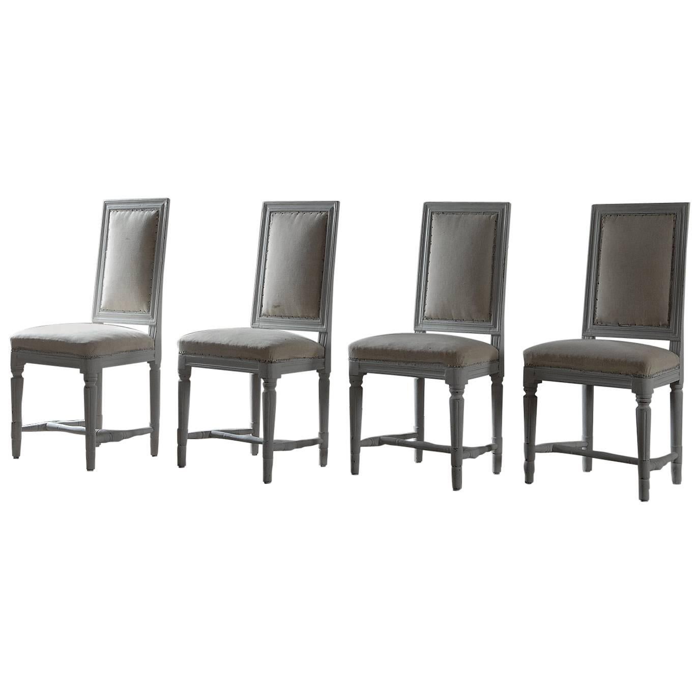 Set of Four Period Gustavian Dining Chairs