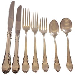 Antique Modern Victorian by Lunt Sterling Silver Flatware Service for 8 Set 63 Pc Dinner