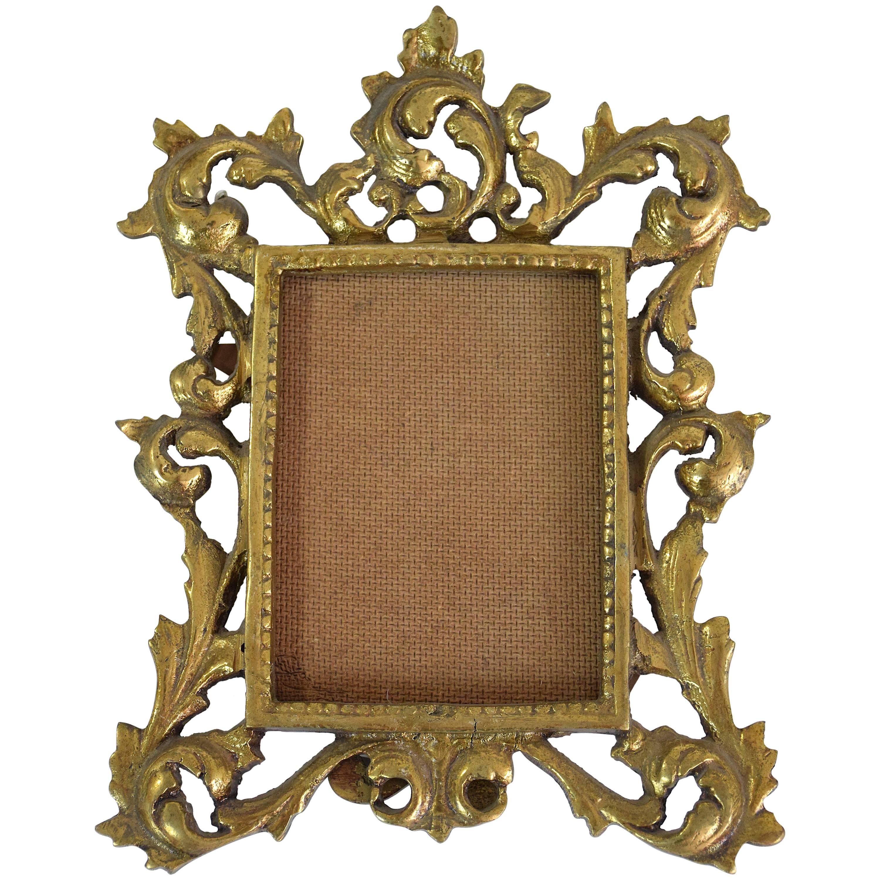 Antique Gilded Bronze Picture Frame