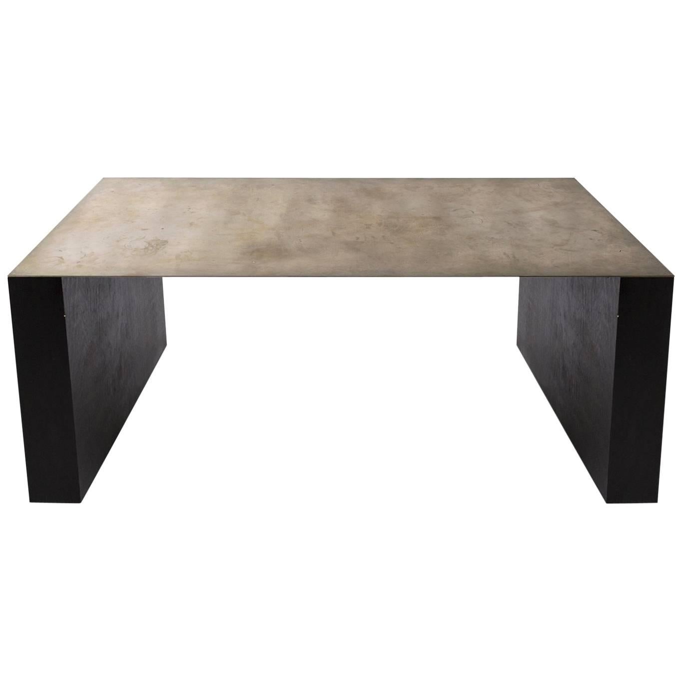 Brass and Plywood "Showroom Table" by Rick Owens For Sale