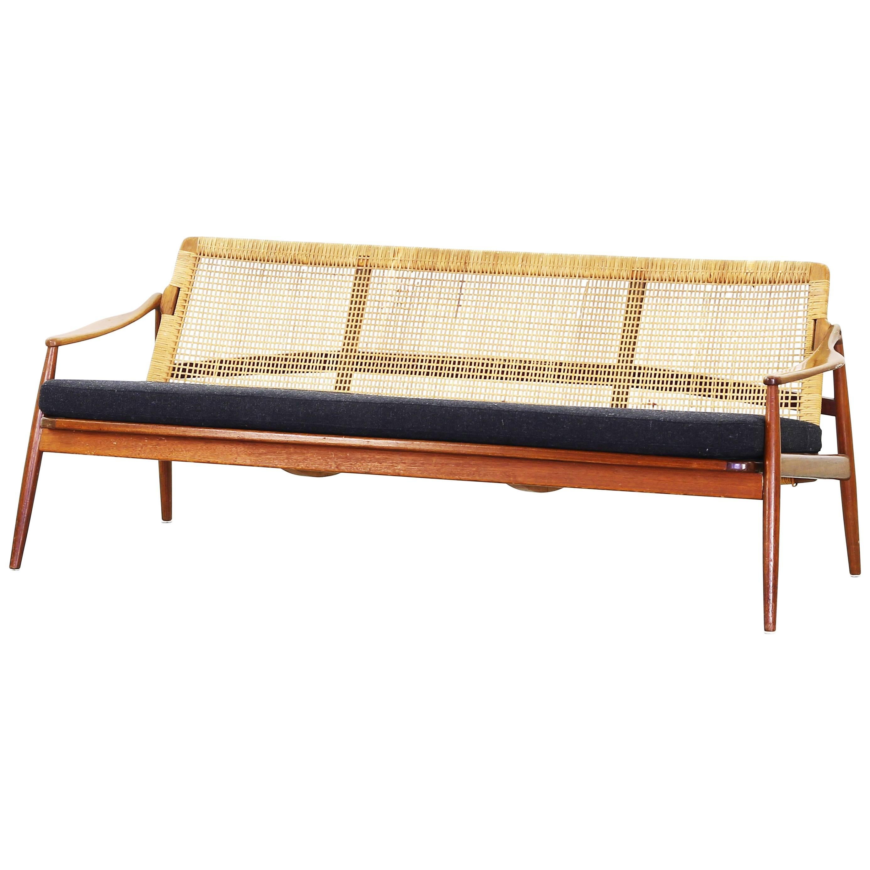 Beautiful Sofa Made of Teak by Hartmut Lohmeyer for Wilkhahn, 1950s, Germany For Sale