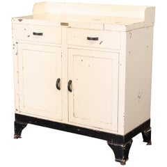 Retro Distressed Medical Storage Cabinet, Low Surgical Co. 