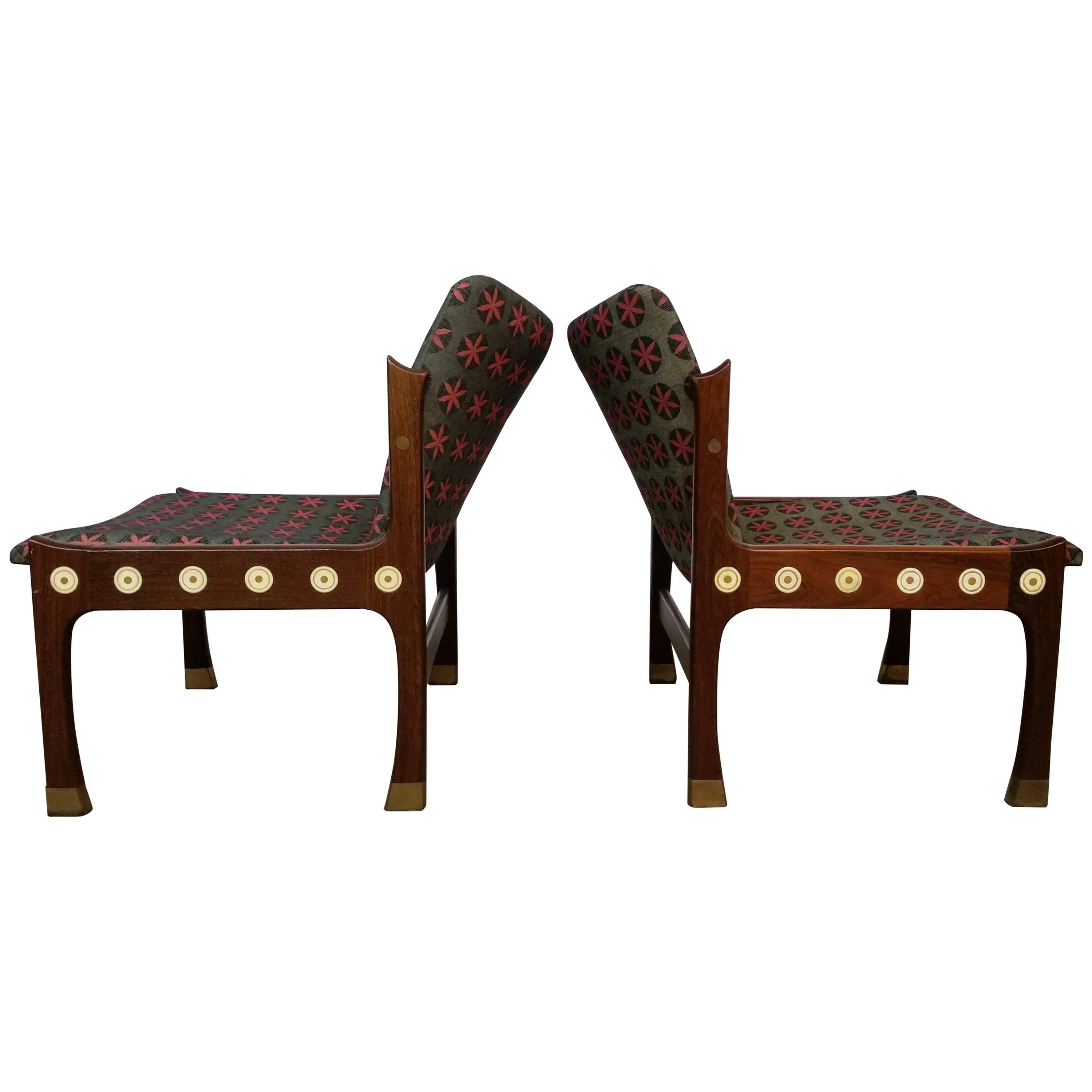 Pair of Kofod-Larsen Megiddo Lounge Chairs in Wenge For Sale