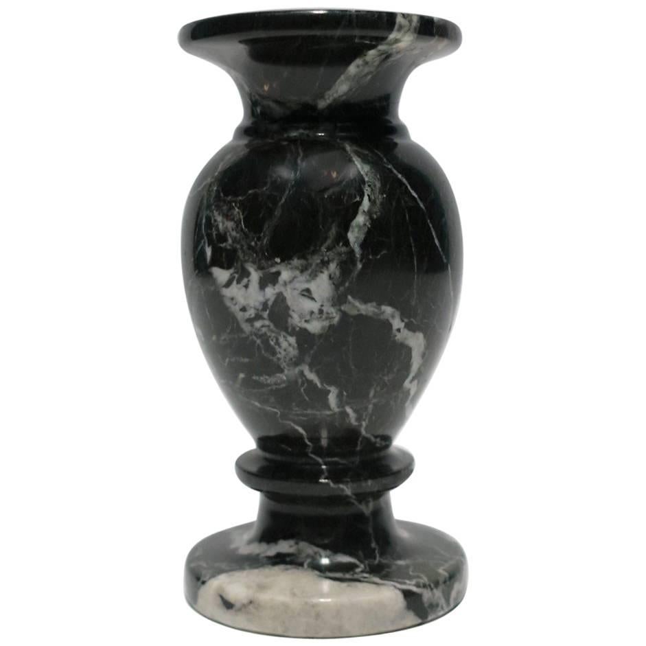 Black and White Marble Urn Vase Neoclassical Style 5