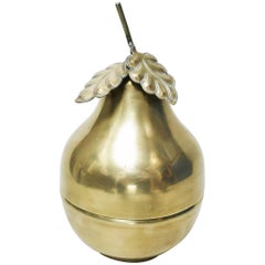 Mid-Century Modern Brass Pear Box