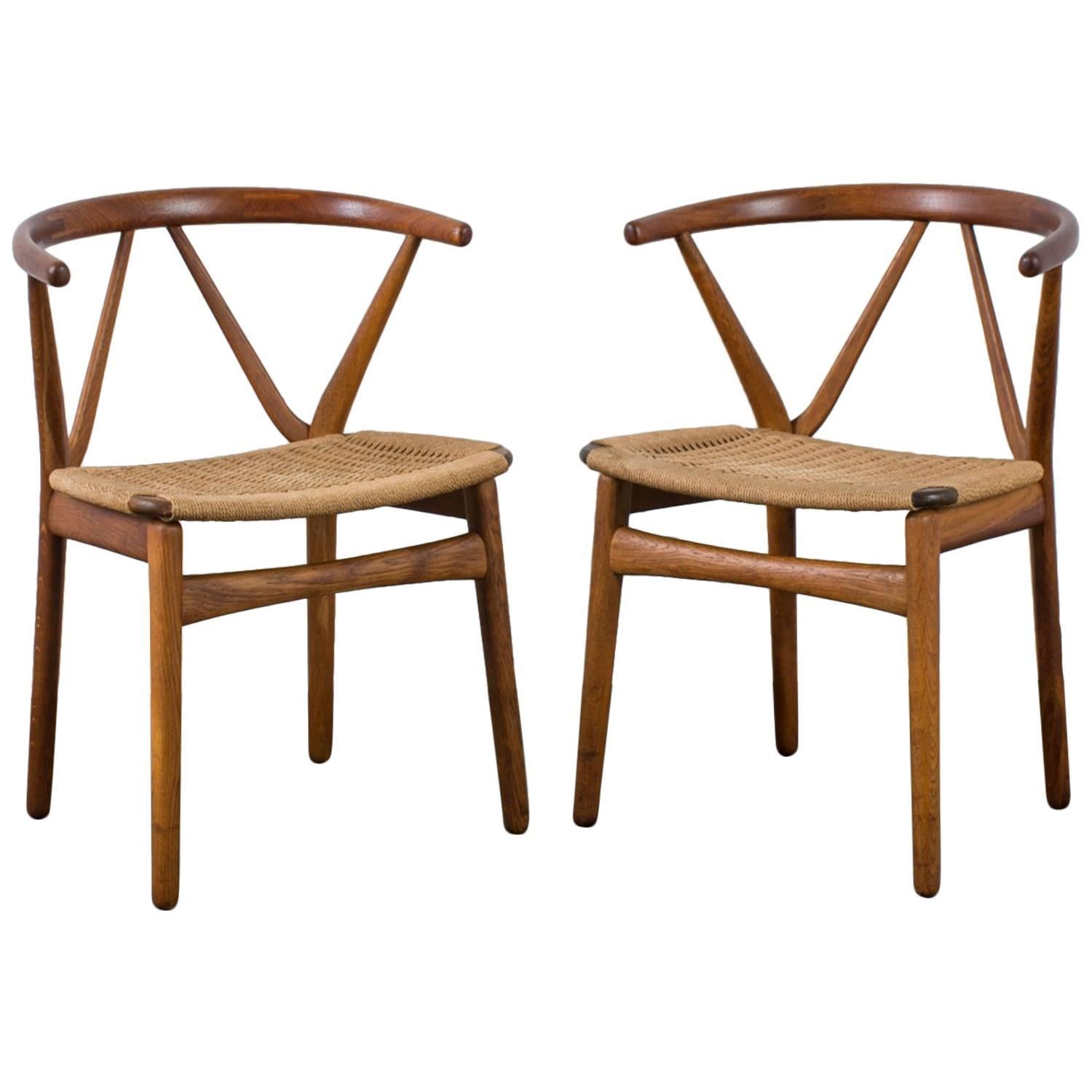 Henning Kjærnulf for Bruno Hansen Model 255 Teak Chairs, 1960s For Sale