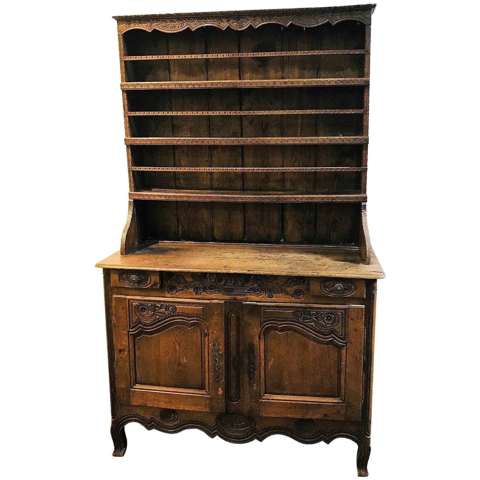 18th Century French Oak Vaisselier or Buffet from Provence