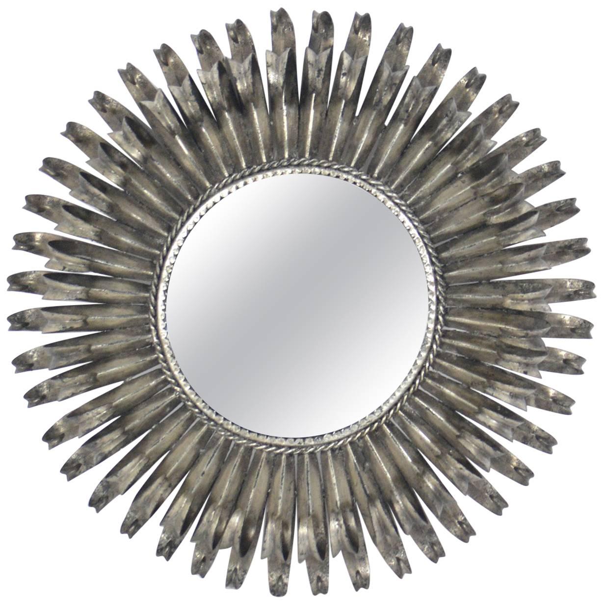 Silver Leaf Italian Eyelash Mirror