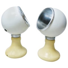 Pair of Italian Space Age Bedside Lamps Pair of Italian Space Age Bedside Lamps