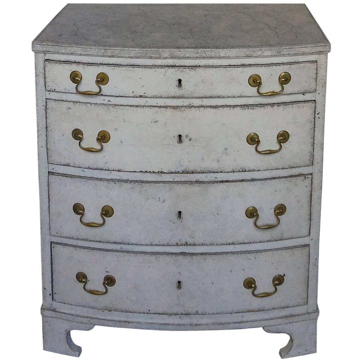 Swedish Bow Front Commode with Four Drawers