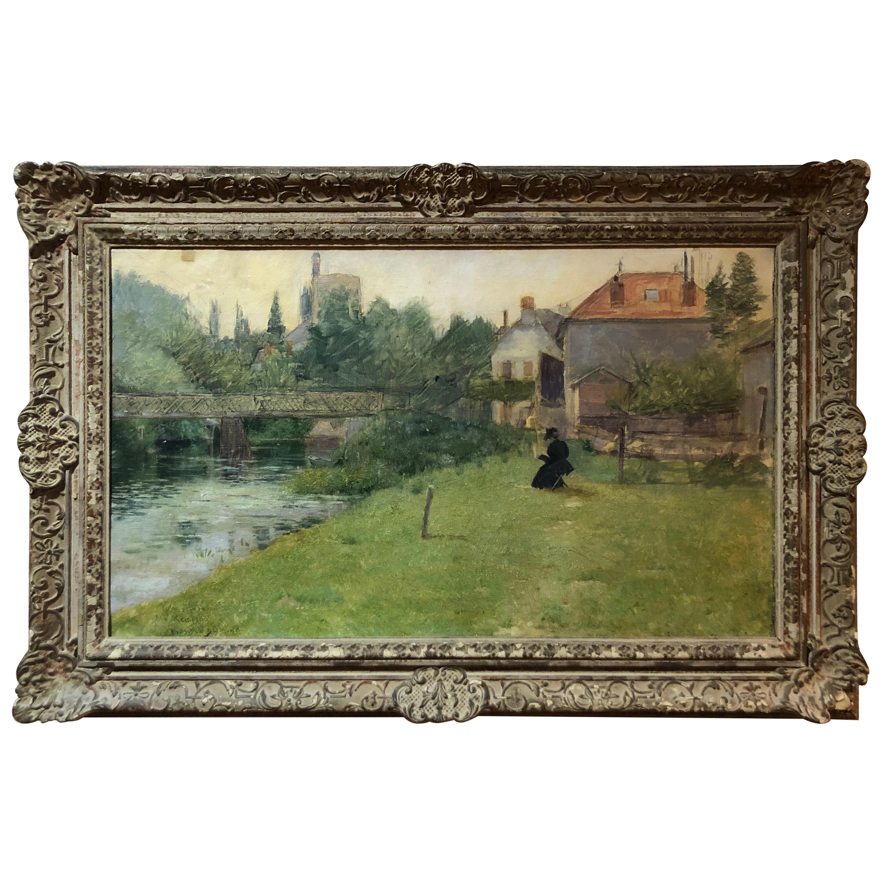 Impressionistisches Gemälde von Frank Vincent DuMond im Angebot