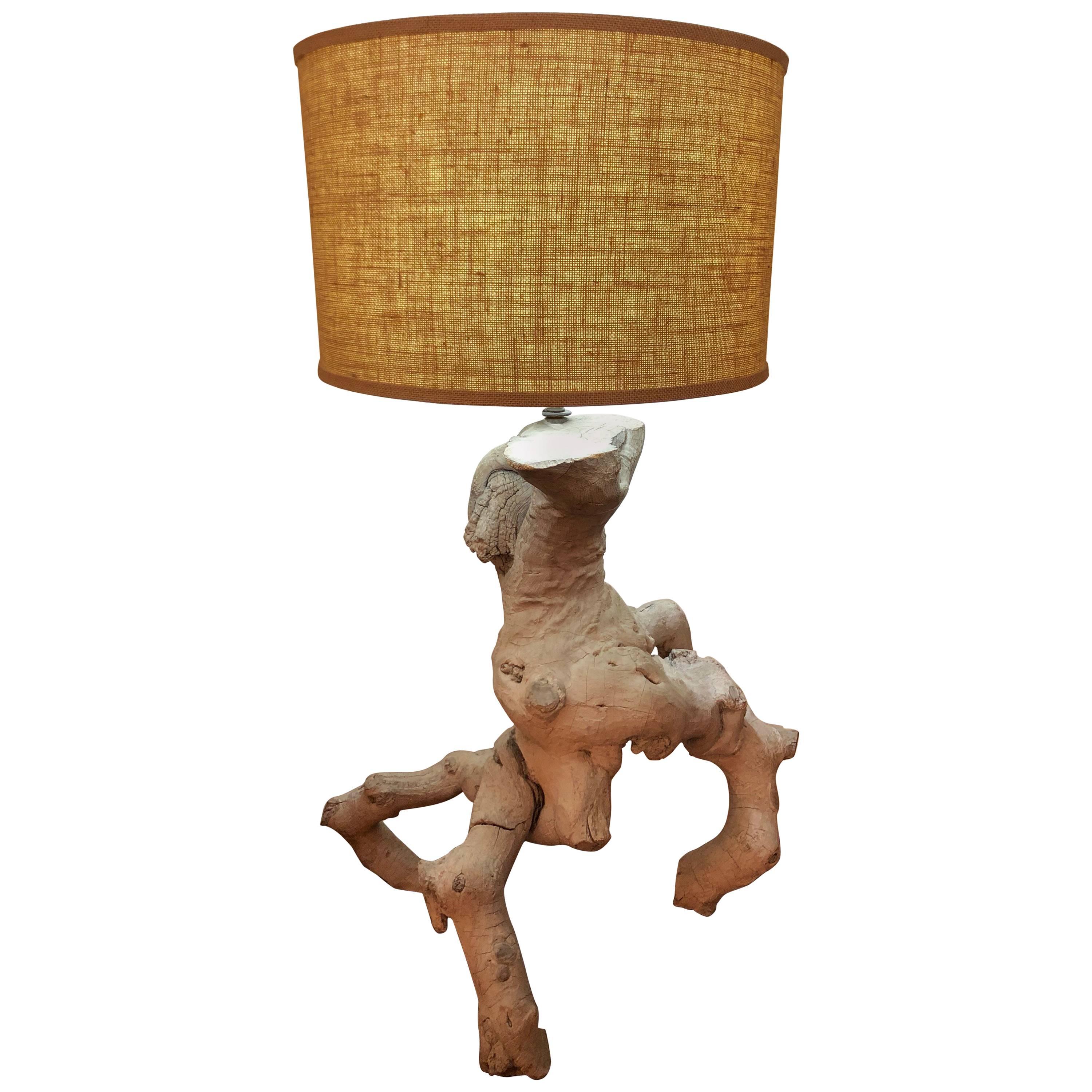 Mid-Century Modern Driftwood Lamp