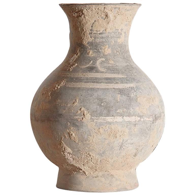 Unglazed Han Dynasty Vase with Decorations For Sale at 1stDibs vase