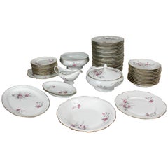 Limoges Porcelain Tableware, 56 Pieces