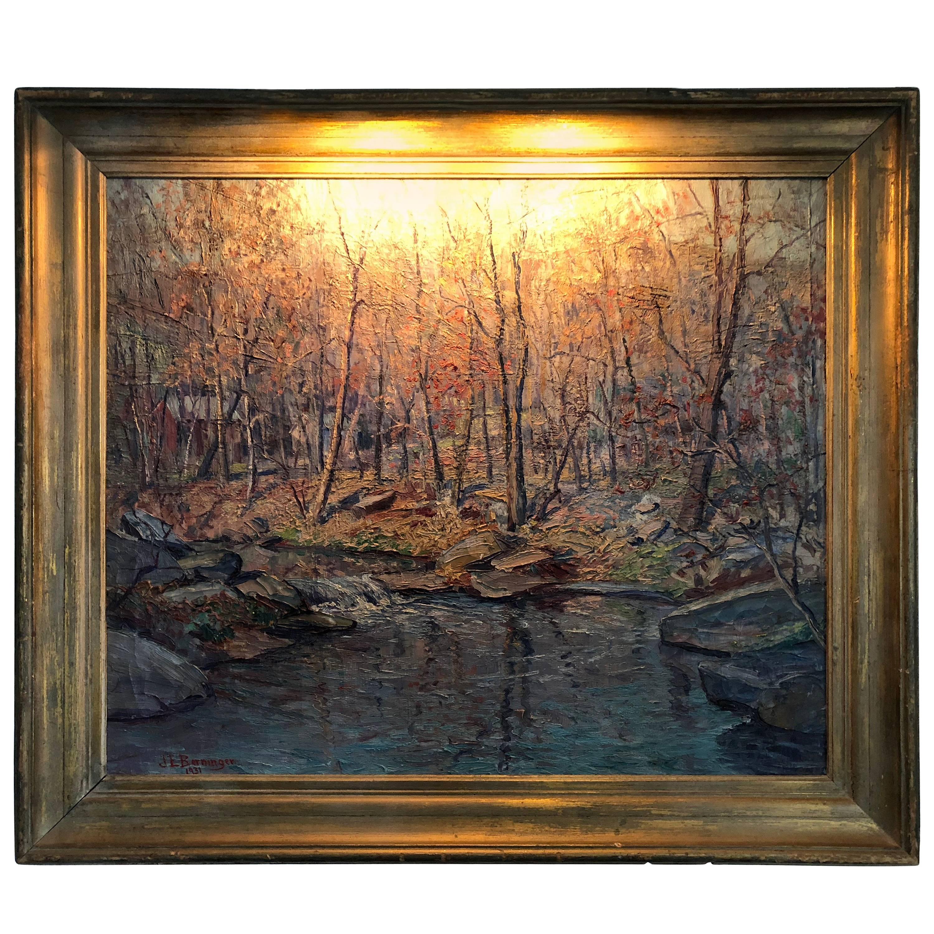 Pennsylvania Post Impressionist Landscape by John Berninger For Sale
