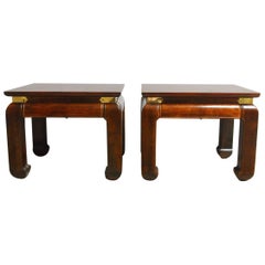 Pair of Midcentury Ming Style Footstools or Drink Tables
