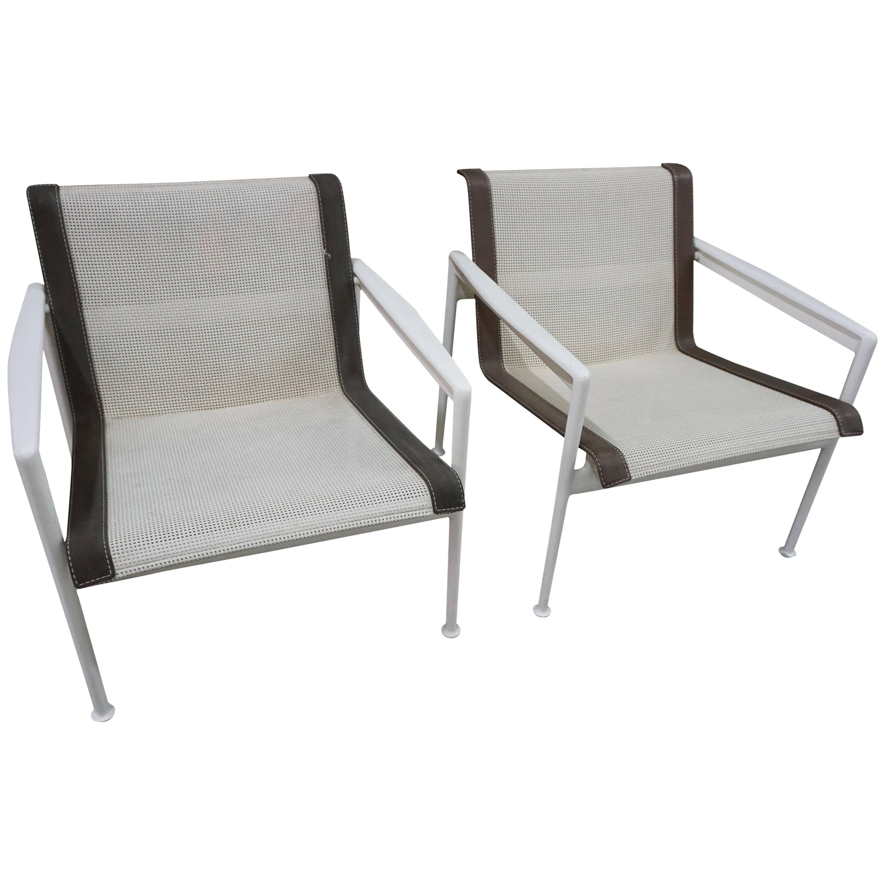 Pair of Richard Schultz Lounge Chairs for Knoll For Sale
