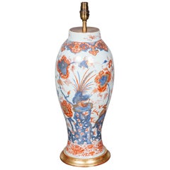 Chinese 18th Century Imari Vase, Lamped