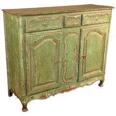 Buffet provençal français du 18ème siècle en bois peint