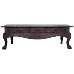 Used Spanish Colonial Carved Table