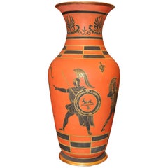 Antique Late 19th Century Vase Decorated by Hand and Finished in Pure Gold