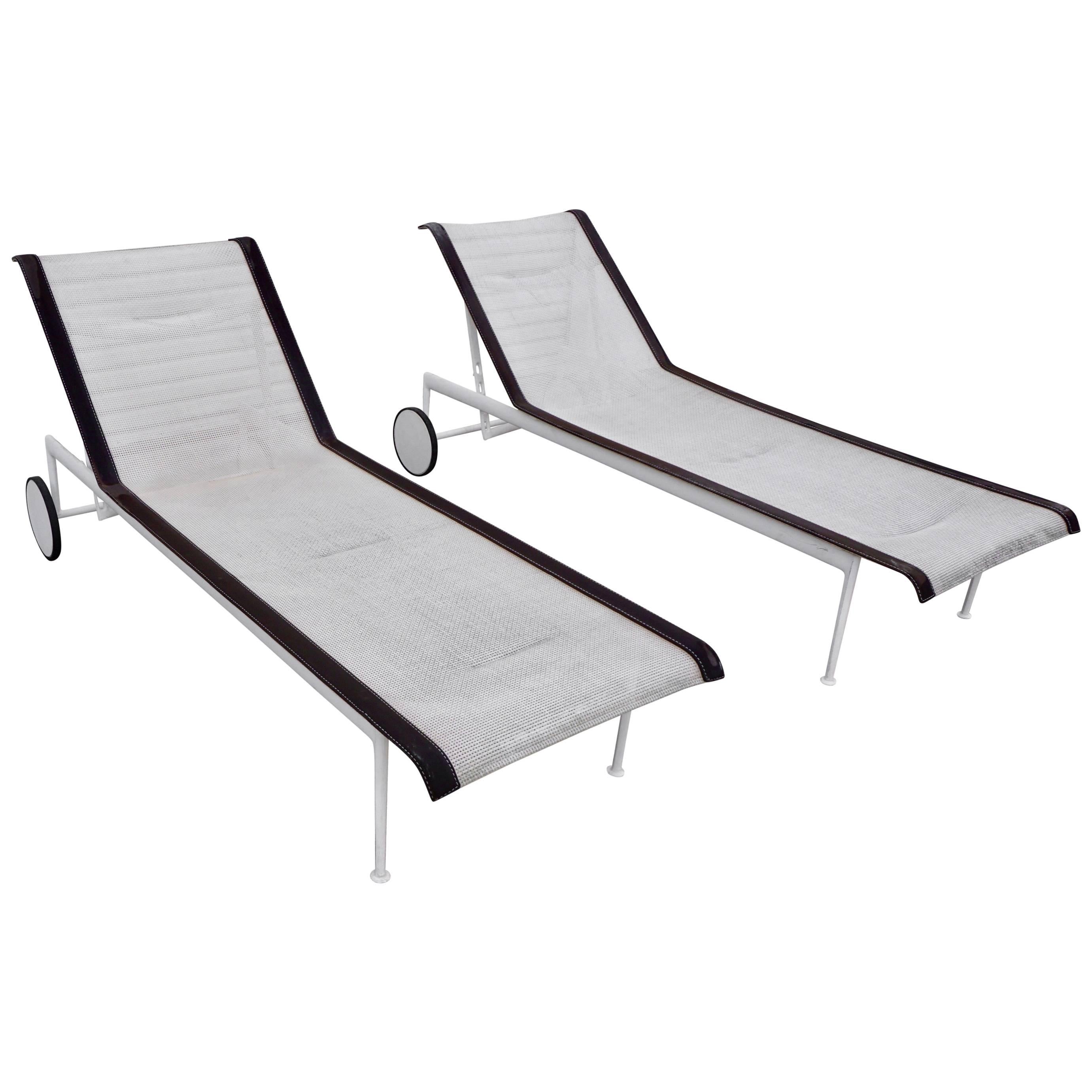 Pair of Richard Schultz Chaise Lounges for Knoll