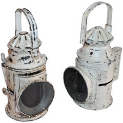 19th Century White Painted Lanterns