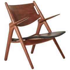 Hans Wegner CH28 Sawbuck Armchair, 1950s, Denmark