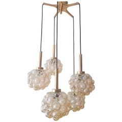 Vintage Bubble Glass Chandelier by Helena Tynell, 1960s