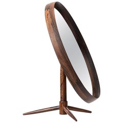 Miroir de table en bois de rose produit au Danemark