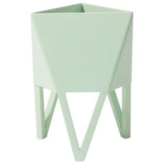 Deca Planter in Pastel Green Steel, Mini, by Force/Collide