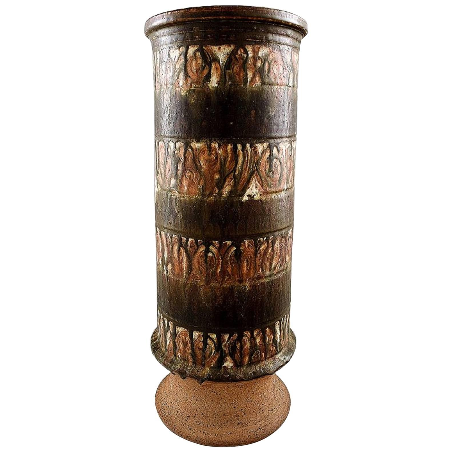 Rabiusla Herrliber, Swiss Ceramist, Monumental Floor Vase