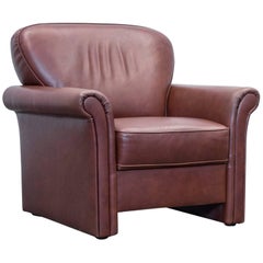 Gepade Akad´or Designer Armchair Leather Brown One-seat Couch Modern