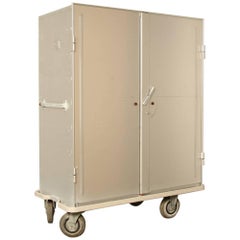 Retro Zarges Aluminum Storage and Transport Cabinet on Wheels