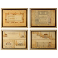 Set of Four Architectural Drawings