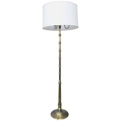 French Brass Floor Lamp with Three Candelabra Arms