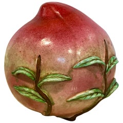 Rare Chinese Export Altar Fruit of a Standing Peach