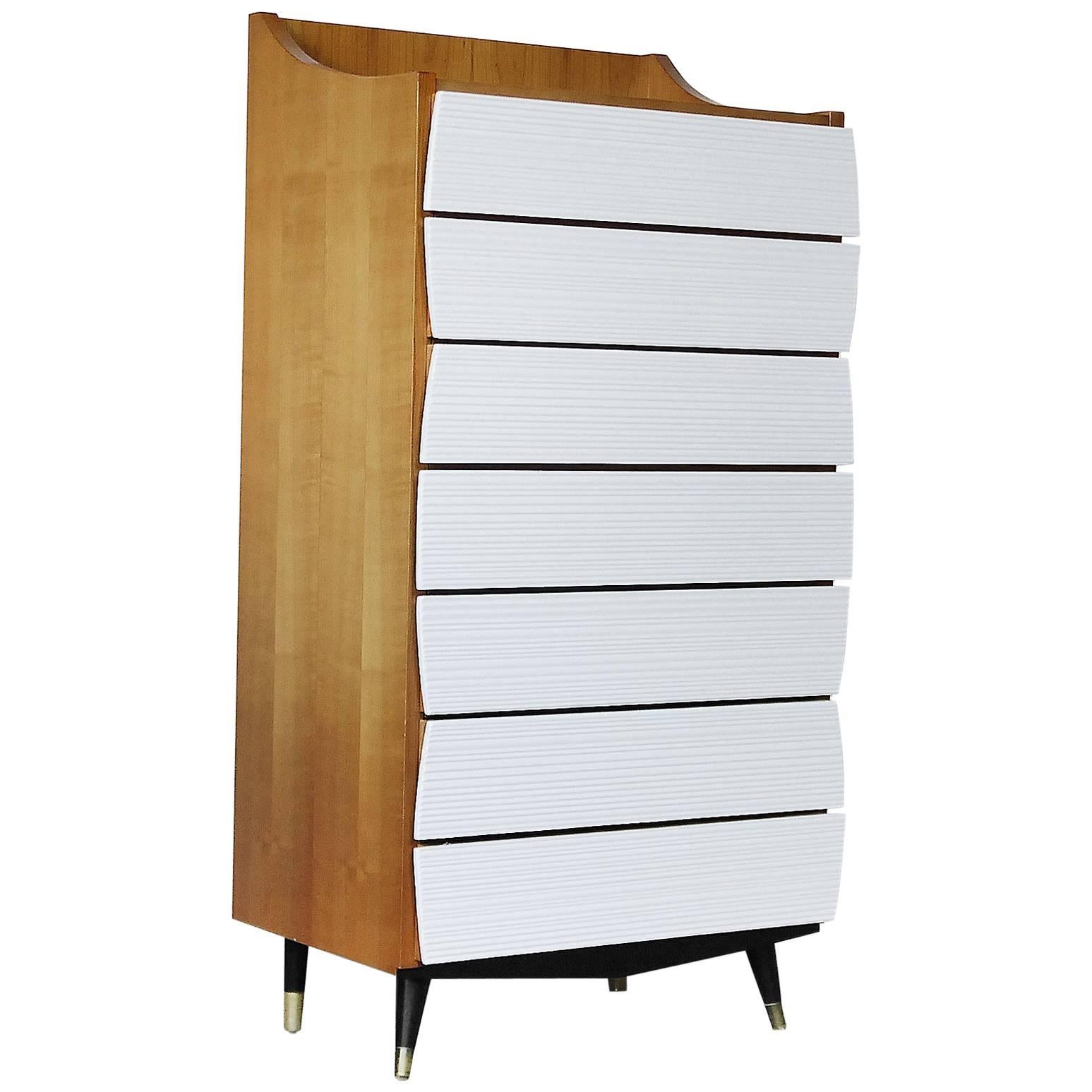 Scandinavian Modern Tall Chest with Drawers, 1970s