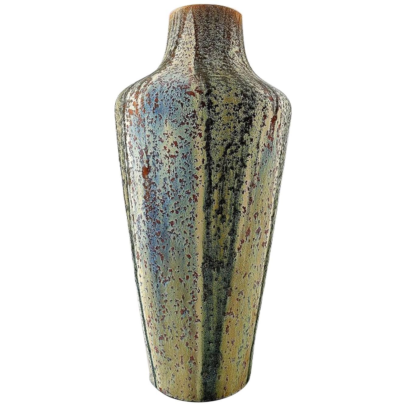 Jean Langlade French Ceramist, Large Floor Vase, Early 1900s