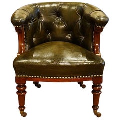 Antique Victorian Mahogany Library Chair