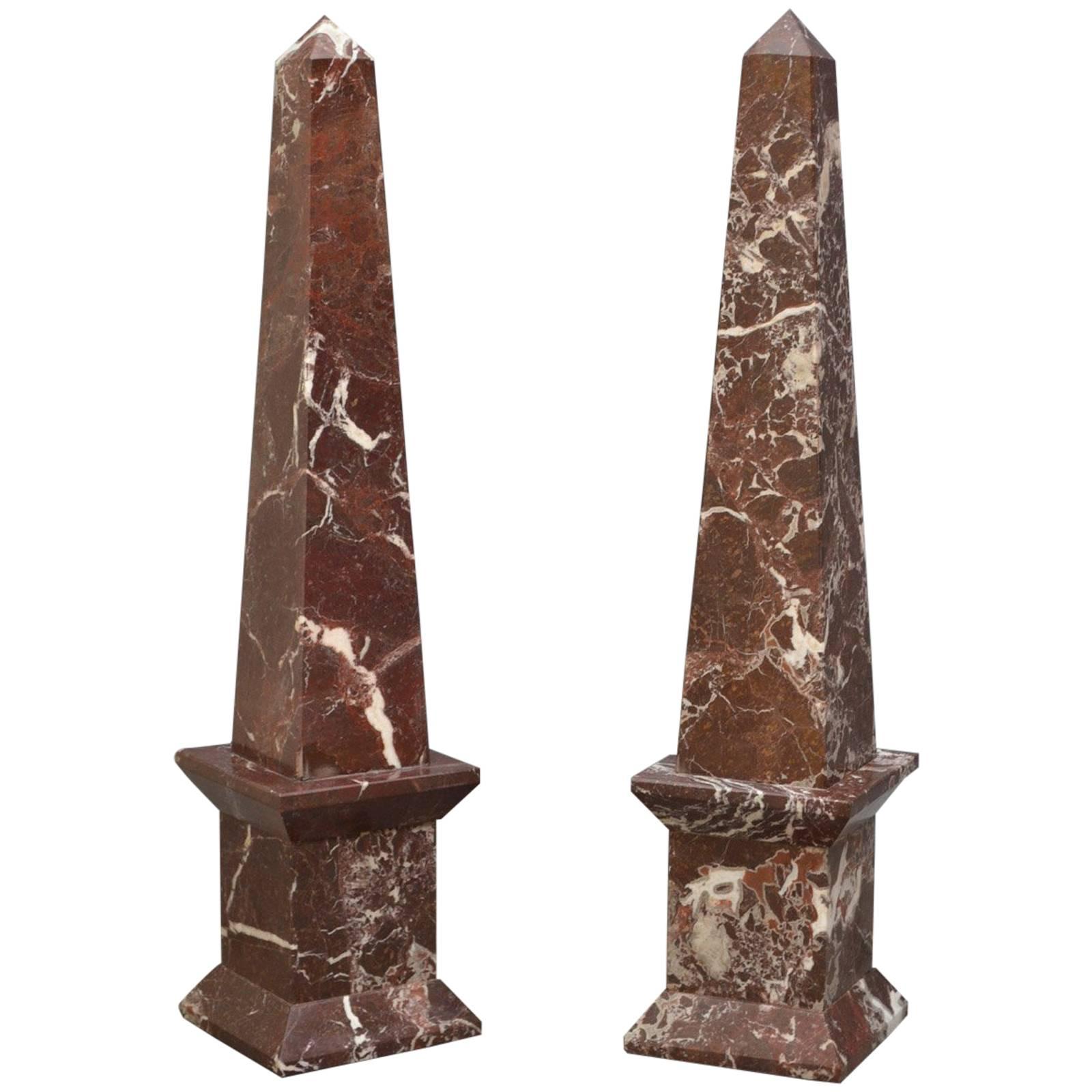 Pair of Rogue Marble Obelisks
