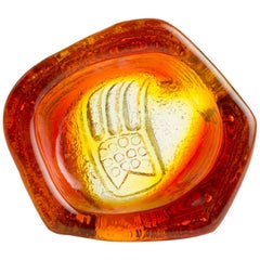 Vintage Blenko Amberina Glass Bowl