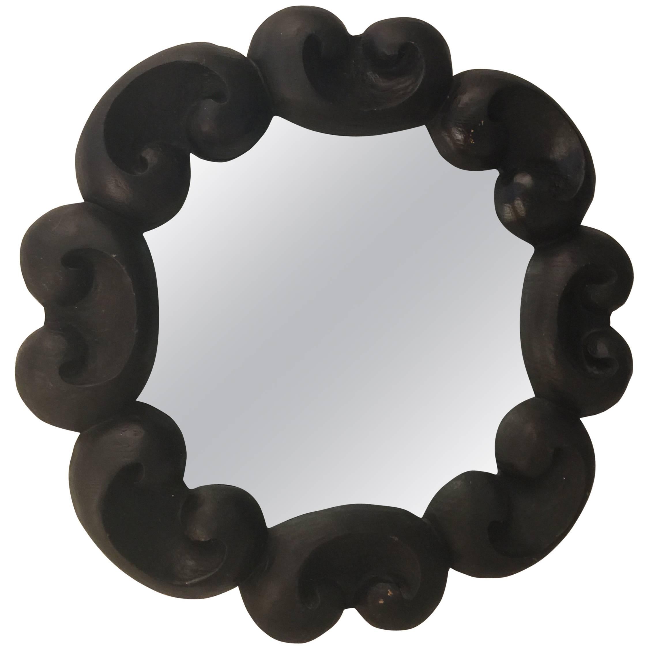 Manner of Emilio Terry Carved Wood Mirror