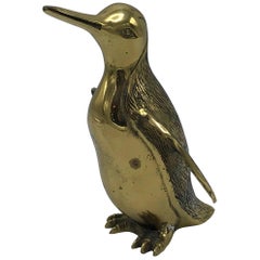 Vintage 1970s Brass Penguin Sculpture