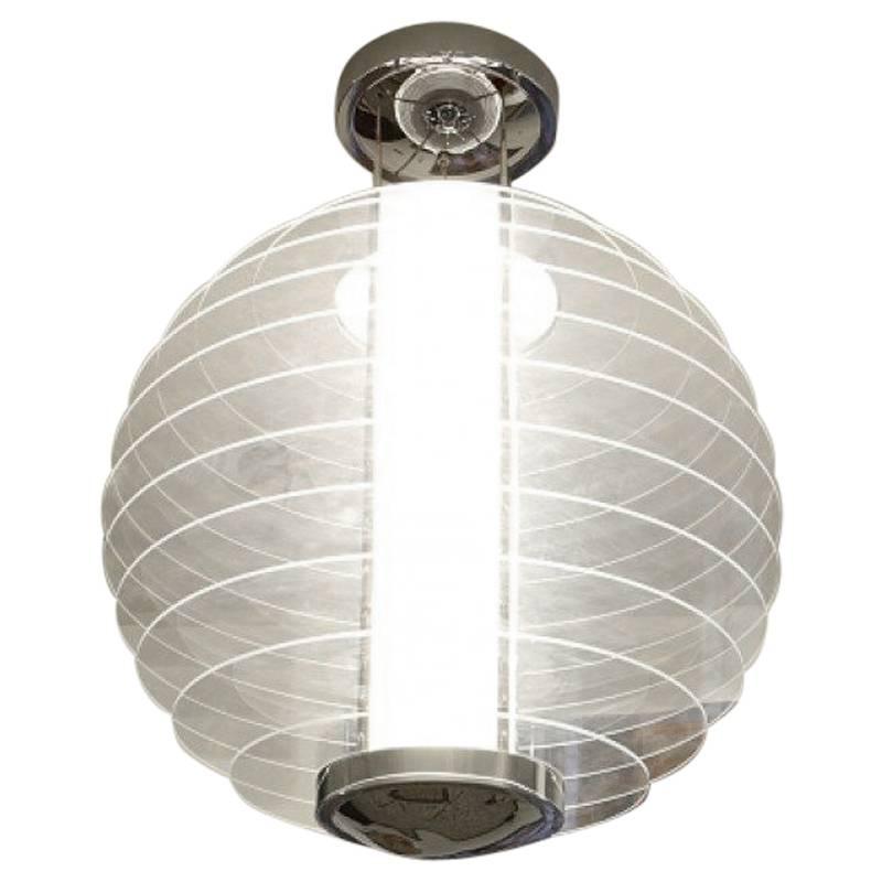 Lampe à suspension ""0024XXL" en verre et laiton Conçue par Gio' Ponti pour FontanaArte