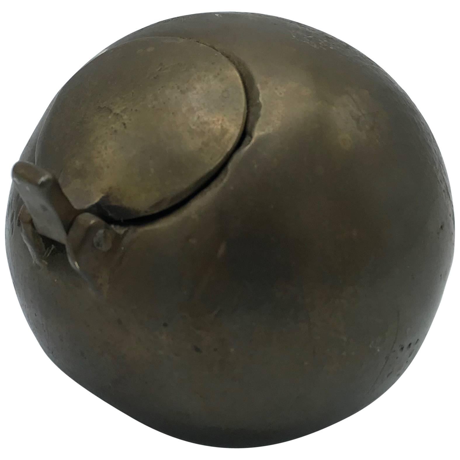 1970s Sarreid Ltd. Bronze Ball Ashtray at 1stDibs