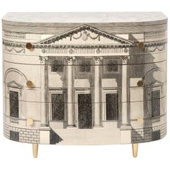 Barnaba Fornasetti curved chest of drawers "Palladiana", Italy 2017