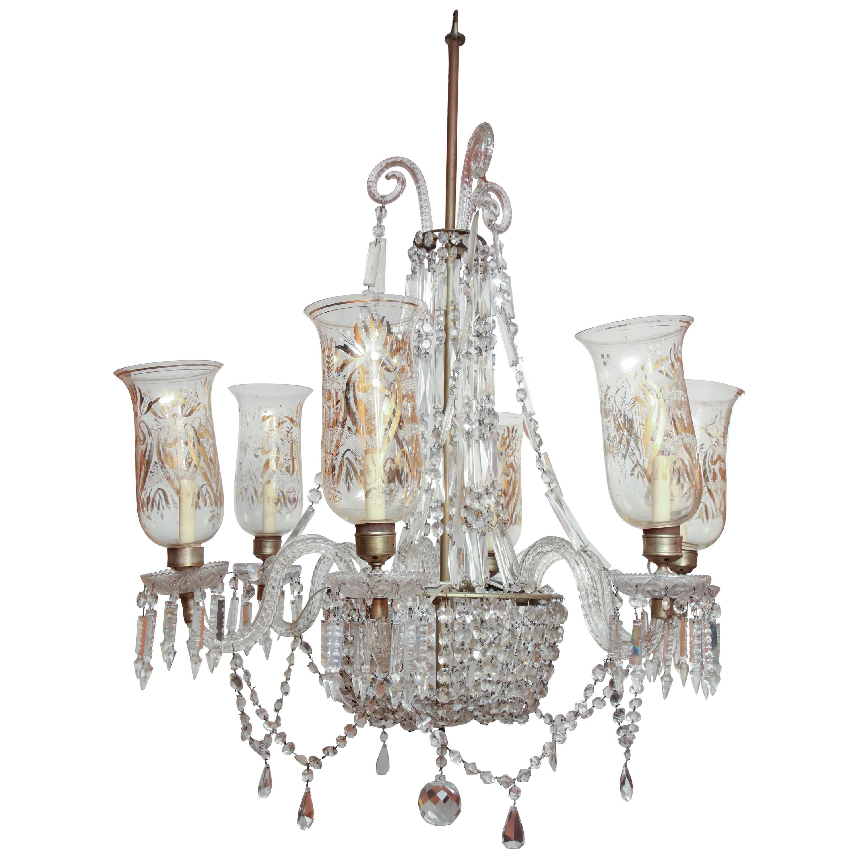 Late Regency Crystal Chandelier