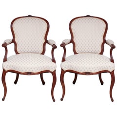 Pair of George III Carved Armchairs