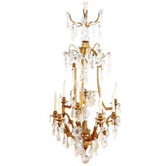 Antique Louis XV Style Chandelier with Rock Crystals from Nesle Inc. New York